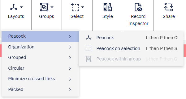 Command group nested within a collapsed group